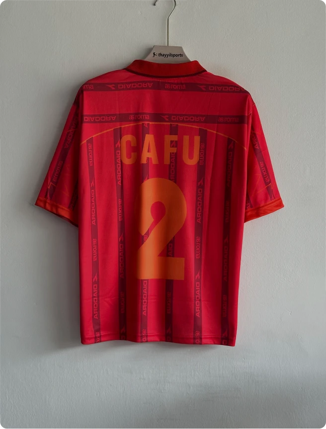 ROMA 1999-2000 HOME KIT CAFU FIVESLEEVE POLO