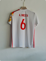 SPAIN 2016-17 AWAY KIT INIESTA EMBROIDERY