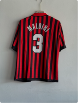 ACMILAN 1999-2000 HOME KIT MALDINI FIVESLEEVE POLO