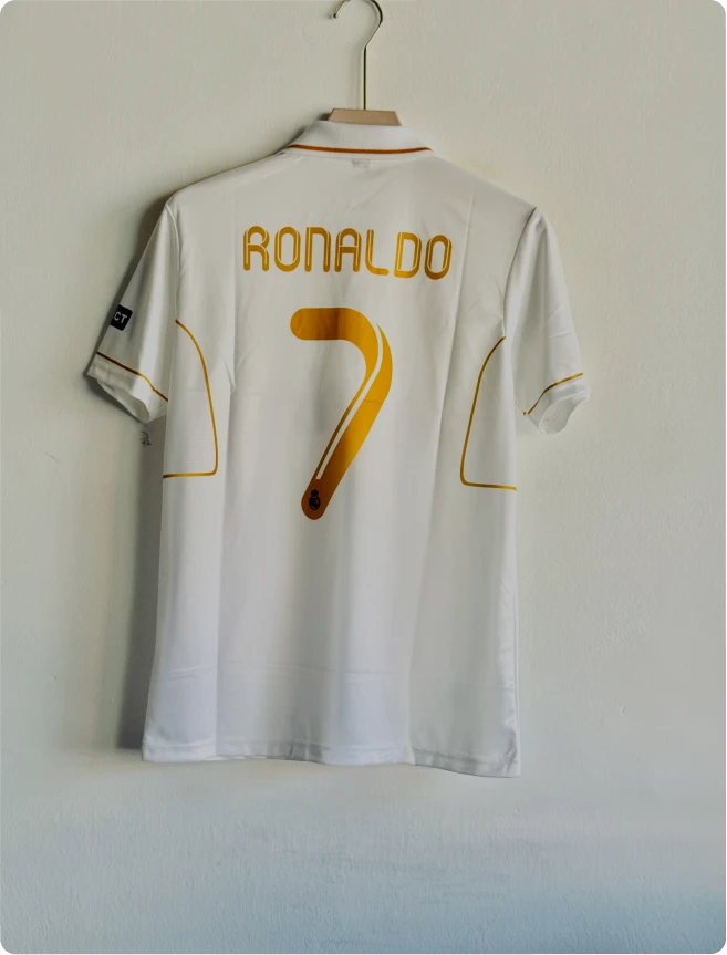 REAL MADRID 2011-12 HOME KIT RONALDO POLO EMBROIDERY PREMIUM