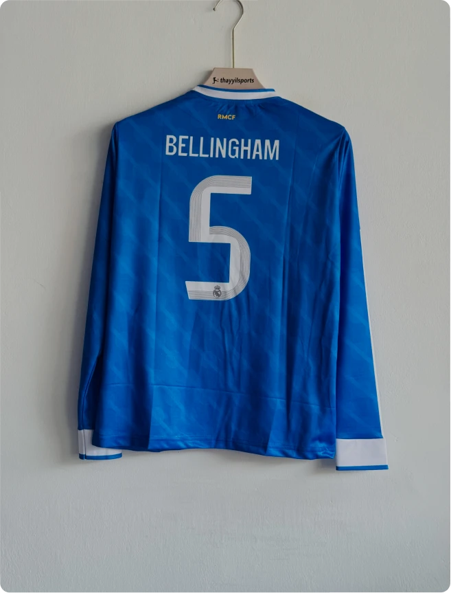 REAL MADRID 25-26 THIRD KIT BELINGHAM FULLSLEEVE EMBROIDERY