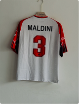 ACMILAN 1997-98 AWAY KIT MALDINI FIVESLEEVE