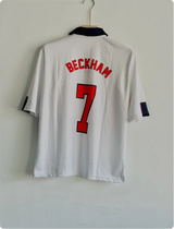 ENGLAND 1998 HOME KIT BECKHAM FIVESLEEVE POLO EMBROIDERY PREMIUM