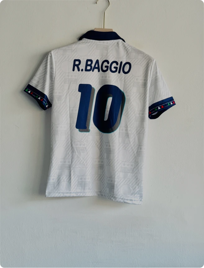 ITALI 1994 AWAY KIT BAGGIO POLO EMBROIDERY