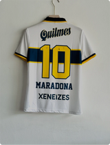 BOCA JUNIORS 1996-97 AWAY KIT MARADONA POLO EMBROIDERY PREMIUM