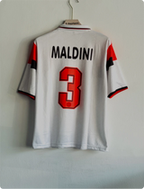 ACMILAN 1994-95 AWAY KIT MALDINI FIVESLEEVE POLO EMBROIDERY PREMIUM