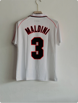 ACMILAN 1998-99 AWAY KIT MALDINI POLO EMBROIDERY