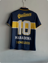 BOCA JUNIORS 1996-97 HOME KIT MARADONA POLO EMBROIDERY PREMIUM