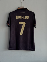 PORTUGAL 25-26 BLACK KIT RONALDO POLO EMBROIDERY PREMIUM