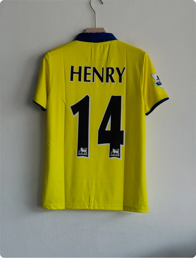 ARSANEL 2003-04 AWAY KIT HENRY POLO EMBROIDERY