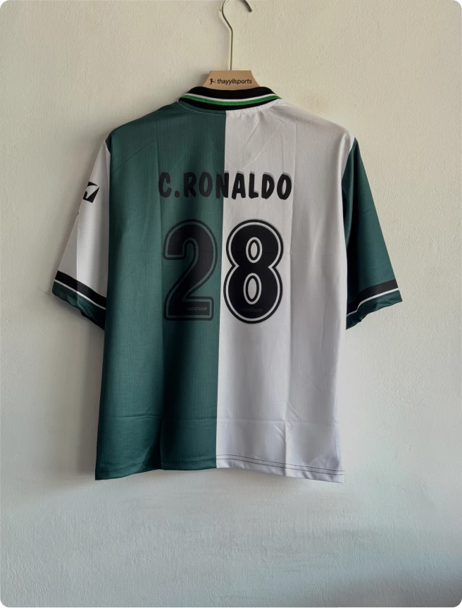 SPORTING 1998-99 HOME KIT RONALDO FIVESLEEVE POLO