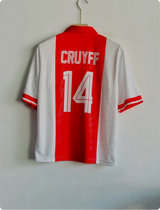 AJAX 1993 HOME KIT CRUYFF FIVESLEEVE POLO EMBROIDERY PREMIUM