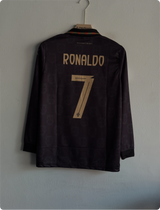 PORTUGAL 2026 BLACK KIT RONALDO FULLSLEEVE POLO EMBROIDERY PREMIUM