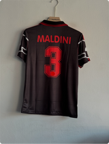 ACMILAN 1997-98 THIRD KIT MALDINI POLO EMBROIDERY PREMIUM