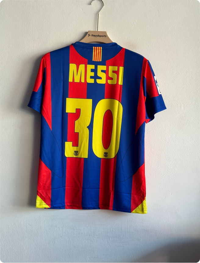 BARCELONA 2005-06 HOME KIT MESSI EMBROIDERY