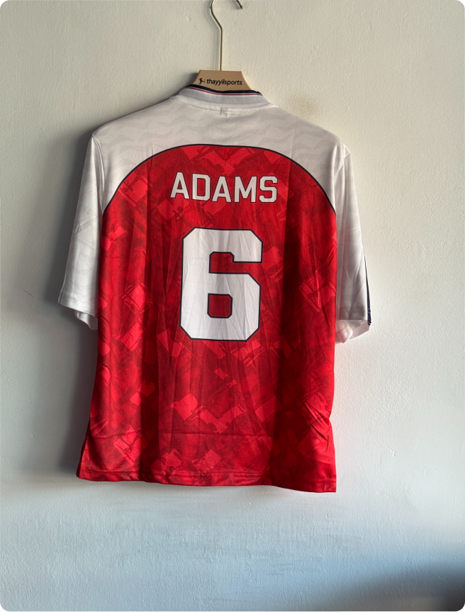 ARSANEL 1990-91 HOME KIT ADAMS FIVESLEEVE KNITTED POLO EMBROIDERY PREMIUM