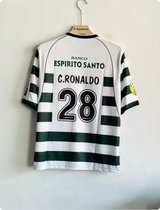 SPORTING 2001-02 HOME KIT RONALDO FIVESLEEVE EMBROIDERY PREMIUM