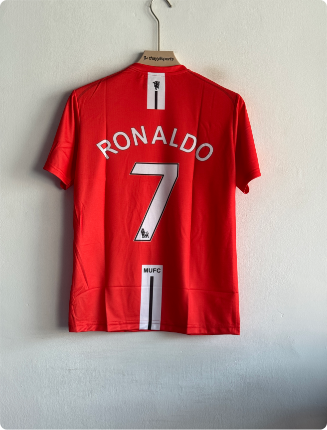 MANCHESTER UNITED 2007-08 HOME KIT RONALDO EMBROIDERY