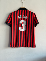 ACMILAN 1999-2000 HOME KIT MALDINI POLO EMBROIDERY