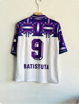 FIORENTINA 1992-93 AWAY KIT BATISTUTA FIVESLEEVE POLO EMBROIDERY PREMIUM