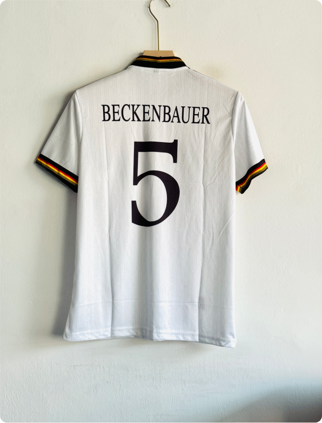 GERMANY 1996 HOME KIT BECKENBAUER POLO EMBROIDERY PREMIUM