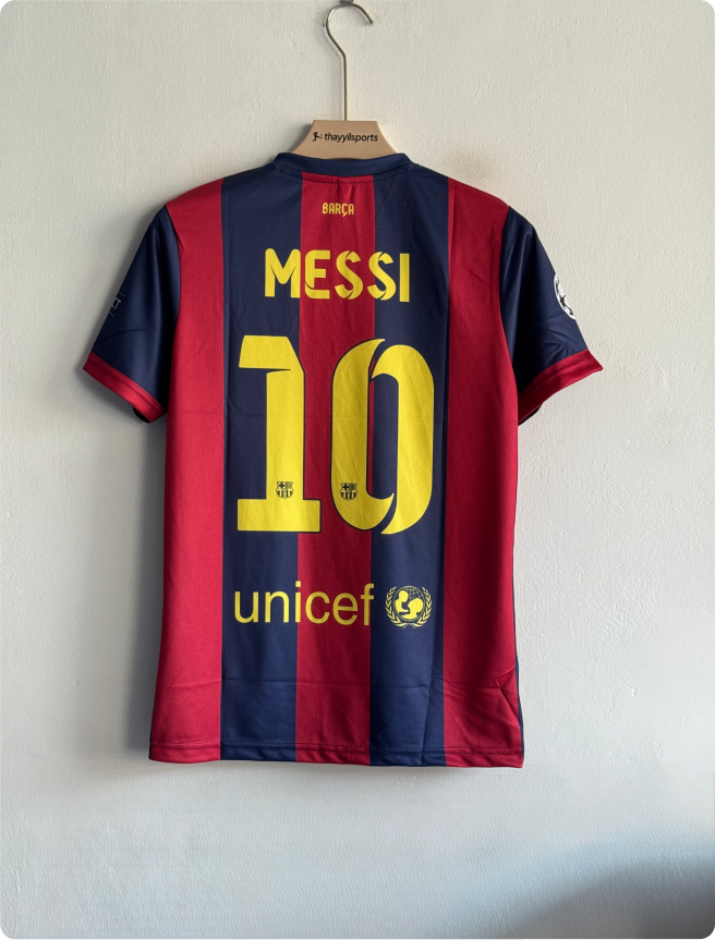 BARCELONA 2014-15 HOME KIT MESSI EMBROIDERY PREMIUM