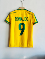BRAZIL 1998 HOME KIT RONALDO EMBROIDERY PREMIUM