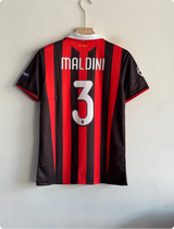 ACMILAN 2009-10 HOME KIT MALDINI POLO EMBROIDERY PREMIUM