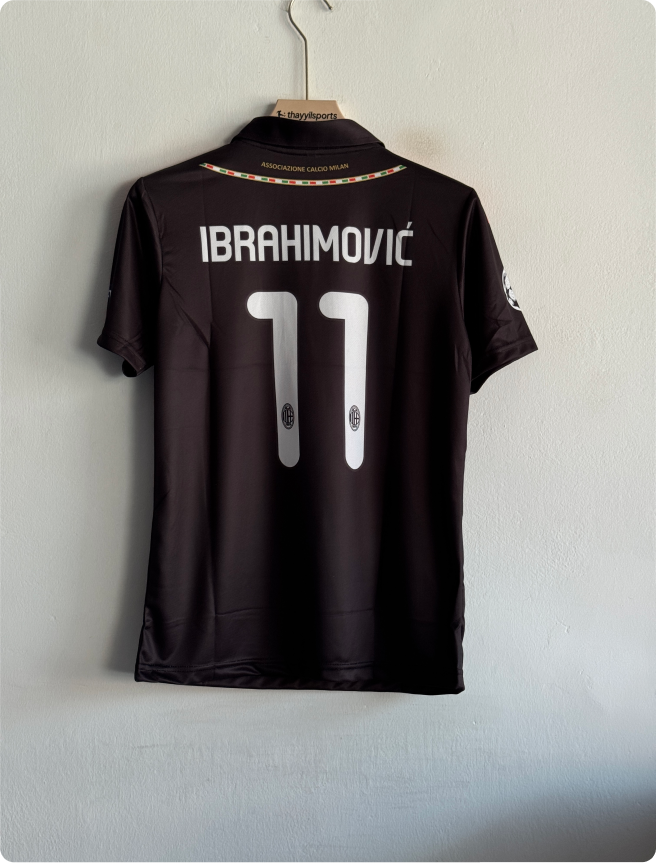 ACMILAN 2011-12 THIRD KIT IBRAHIMOVIC POLO EMBROIDERY PREMIUM