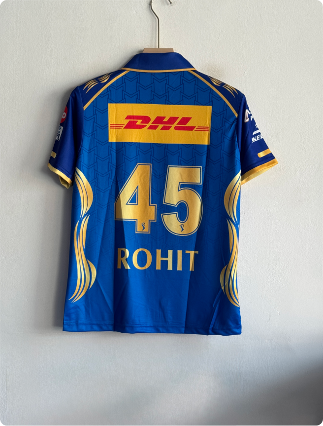 MUMBAI INDIANS 2026 HOME KIT ROHIT POLO EMBROIDEY