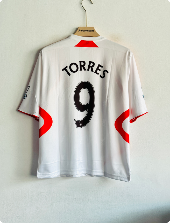 LIVERPOOL 2007-08 AWAY KIT TORRES FIVESLEEVE EMBROIDERY PREMIUM