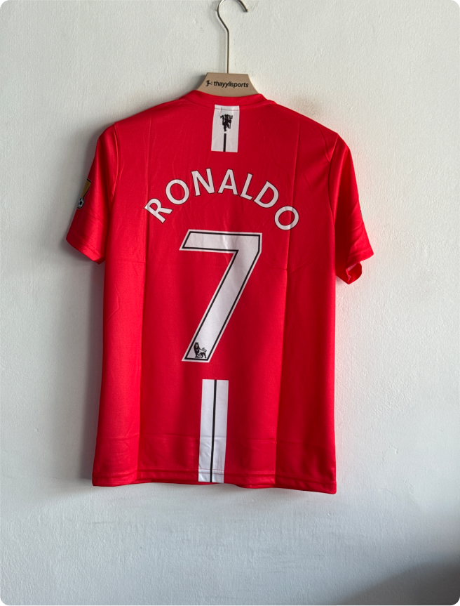 MANCHESTER UNITED 2007-08 HOME KIT RONALDO EMBROIDERY PREMIUM