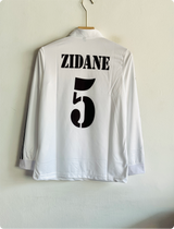 REAL MADRID 2002-03 HOME KIT ZIDANE FULLSLEEVE POLO EMBROIDERY PREMIUM