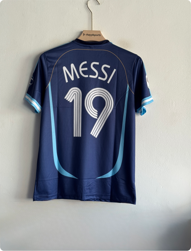 ARGENTINA 2006 AWAY KIT MESSI EMBROIDERY PREMIUM