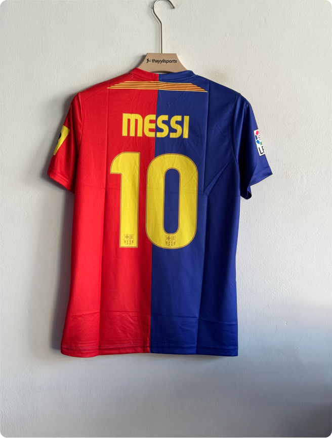 BARCELONA 2008-09 MESSI HOME KIT EMBROIDERY PREMIUM
