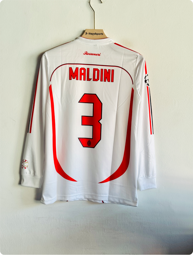 ACMILAN 2006-07 AWAY KIT MALDINI FULLSLEEVE EMBROIDERY PREMIUM