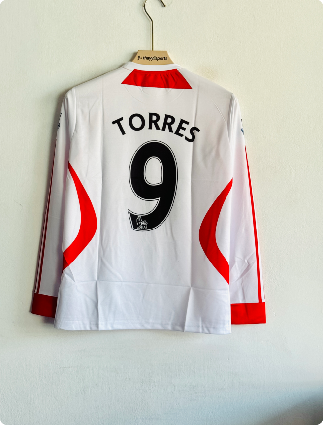 LIVERPOOL 2007-08 AWAY KIT TORRES FULLSLEEVE EMBROIDERY