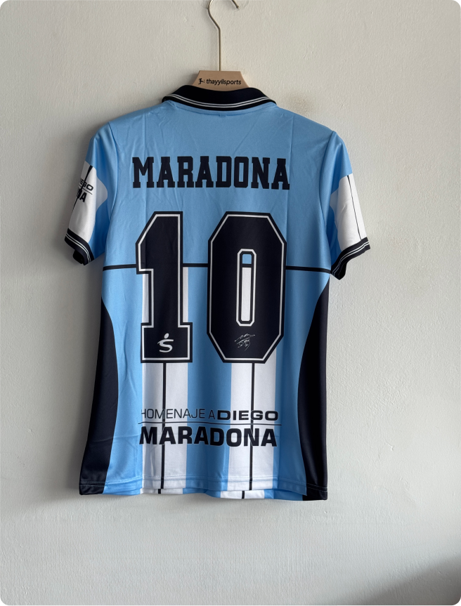 ARGENTINA 2001 TESTIMONIAL JERSEY MARADONA POLO EMBROIDERY PREMIUM