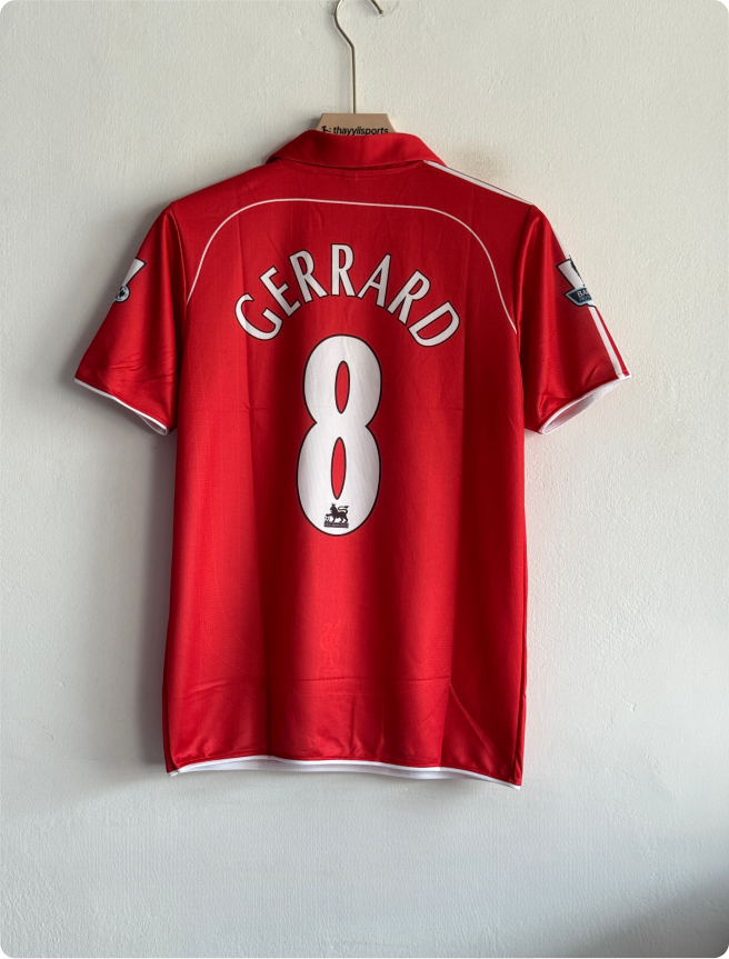 LIVERPOOL 2006-07 HOME KIT GERRARD POLO EMBROIDERY PREMIUM