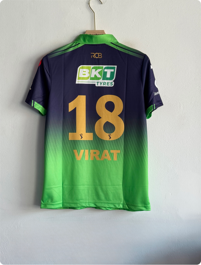 RCB 2026 GREEN KIT VIRAT POLO PREMIUM