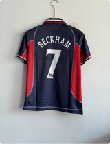 MANCHESTER UNITED 2000-01 THIRD KIT BECKHAM POLO EMBROIDERY PREMIUM