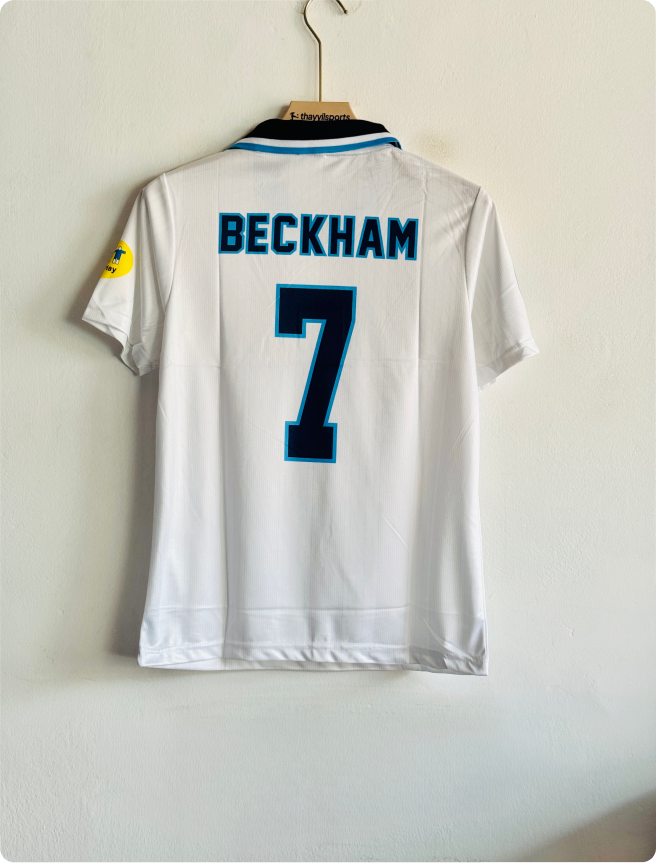 ENGLAND 1996 HOME BECKHAM POLO EMBROIDERY PREMIUM