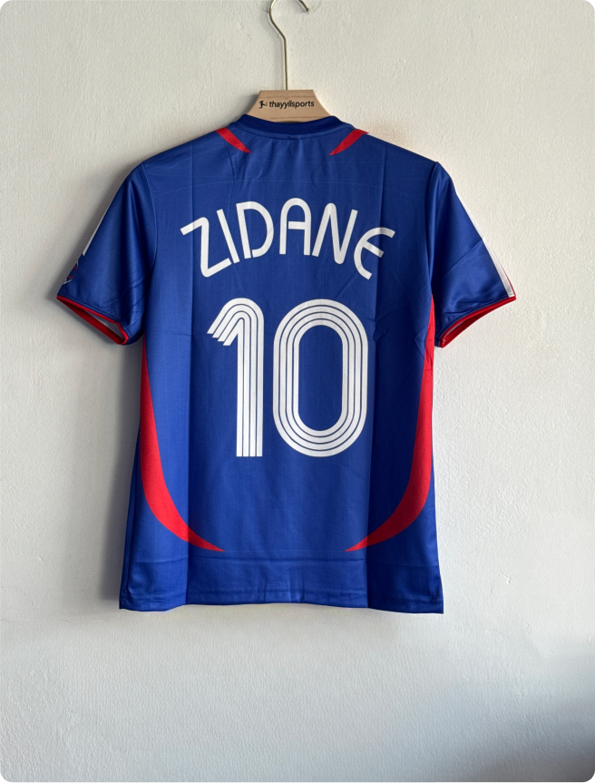 FRANCE 2006-07 HOME KIT ZIDANE EMBROIDERY PREMIUM