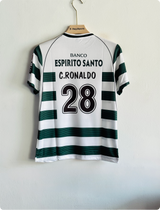 SPORTING 2001-02 HOME KIT RONALDO EMBROIDERY PREMIUM