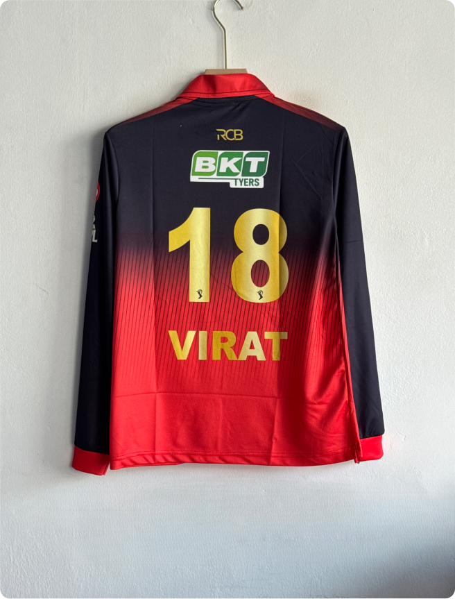 RCB 2026 KIT VIRAT FULLSLEEVE POLO EMBROIDERY