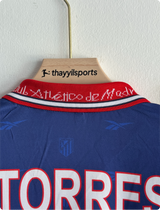 ATELTICO MADRID 1998-99 AWAY KIT TORRES FIVESLEEVE POLO EMBROIDERY PREMIUM
