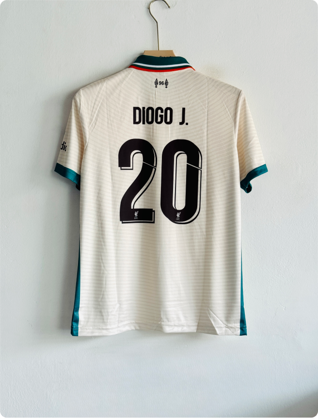 LIVERPOOL 2021-22 AWAY KIT DIOGO J. POLO EMBROIDERY PREMIUM
