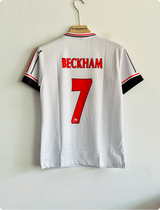 MANCHESTER UNITED 1998 WHITE KIT BECKHAM EMBROIDERY