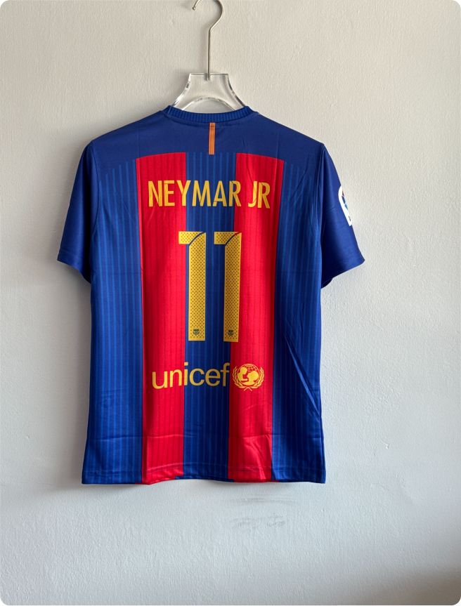 BARCELONA 2016-17 HOME KIT NEYMER EMBROIDERY