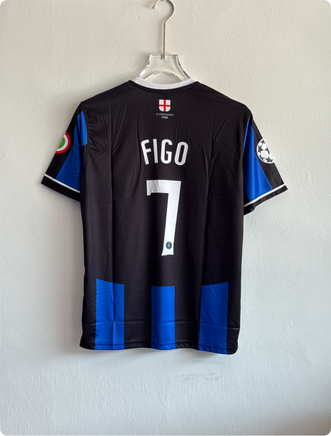 INTERMILAN 2009-10 HOME KIT FIGO EMBROIDERY